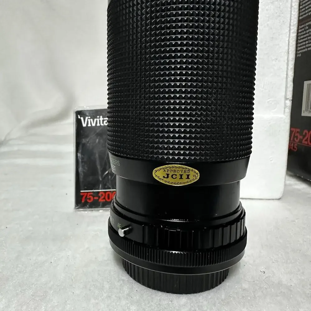 Vivitar MC 75-200mm F4.5 Mount MACRO 1:5X Zoom Lens For Canon